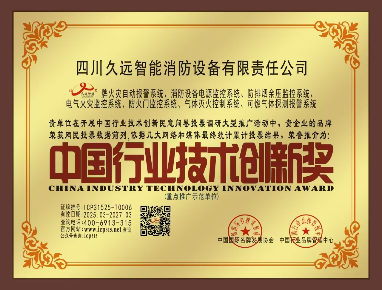 中國行業(yè)技術(shù)創(chuàng)新獎(jiǎng)獎(jiǎng)牌